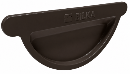 Diam. 125 mm x 90 mm - Capac Jgheab, Bilka, RAL 8019 (Maro Inchis), 125 mm