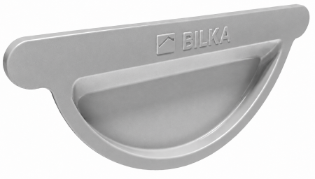 Diam. 125 mm x 90 mm - Capac Jgheab, Bilka, RAL 9006 (Argintiu), 125 mm
