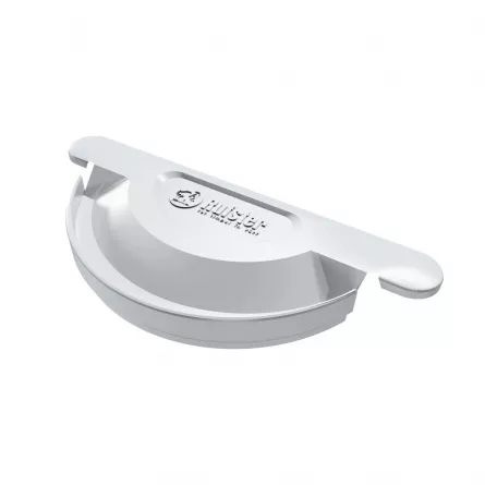 Diam. 125 mm x 90 mm - Capac Jgheab Metalic, Rufster, Alb (RAL 9002), Diam. 125 mm