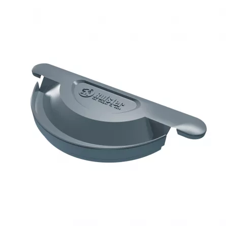 Diam. 125 mm x 90 mm - Capac Jgheab Metalic, Rufster, Gri Grafit (RAL 7024), Diam. 125 mm