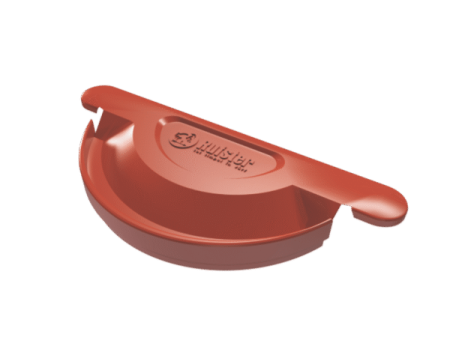 Diam. 125 mm x 90 mm - Capac Jgheab Metalic, Rufster, Rosu Caramiziu (RAL 8004), Diam. 125 mm