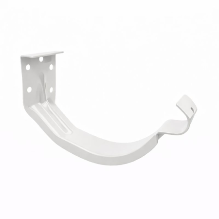 Acoperisuri - Carlig Aplicat Pentru Jgheab Metalic, Rufster, Alb (RAL 9002), Diam. 125 mm