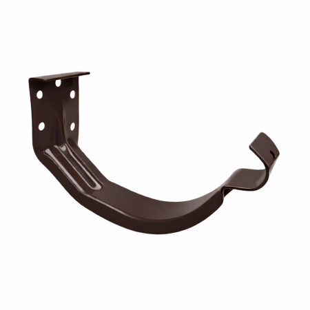 Acoperisuri - Carlig Aplicat Pentru Jgheab Metalic, Rufster, Maro Inchis (RAL 8019), Diam. 125 mm