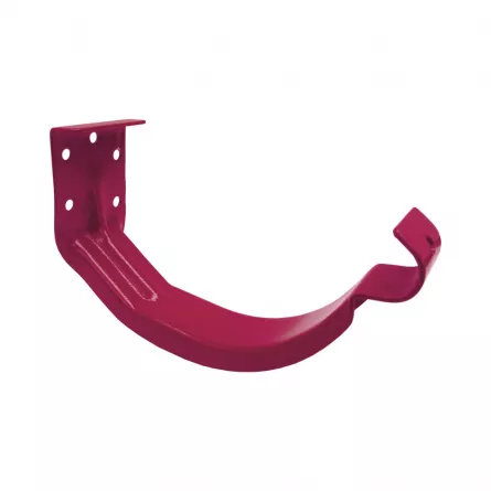 Diam. 125 mm x 90 mm - Carlig Aplicat Pentru Jgheab Metalic, Rufster, Rosu (RAL 3011), Diam. 125 mm