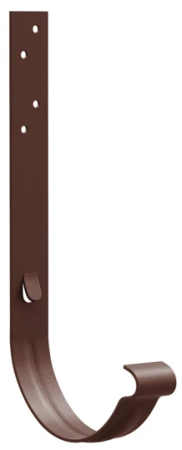 Diam. 125 mm x 90 mm - Cârlig Jgheab, Bilka, RAL 8017 MAT (Maro Ciocolatiu), Jgheab 125 mm, 160 mm