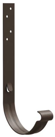 Diam. 125 mm x 90 mm - Cârlig Jgheab, Bilka, RAL 8019 MAT (Maro Inchis), Jgheab 125 mm, 160 mm