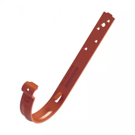 Diam. 150 mm x 100 mm - Carlig Lung Pentru Jgheab Metalic, Rufster, Caramiziu (RAL 8004), Diam. 150 mm