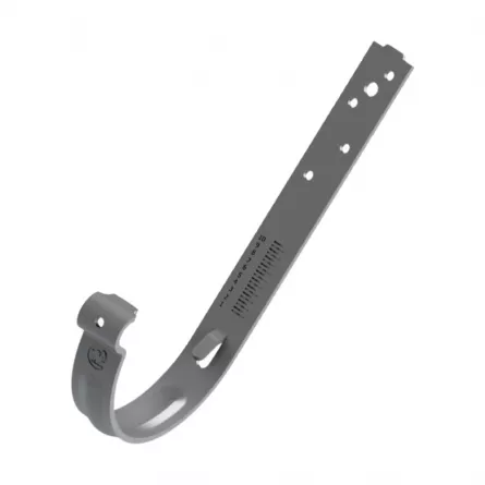 Acoperisuri - Carlig Lung Pentru Jgheab Metalic, Rufster, Gri Grafit (RAL 7024), Diam. 125 mm