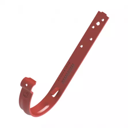 Diam. 150 mm x 100 mm - Carlig Lung Pentru Jgheab Metalic, Rufster, Rosu Maroniu (RAL 3009), Diam. 150 mm