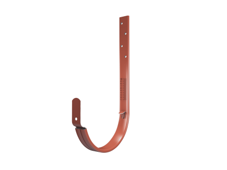 Diam. 125 mm x 90 mm - Carlig Pentru Jgheab Metalic Eco, Rufster, Rosu Caramiziu (RAL 8004), Diam. 125 mm