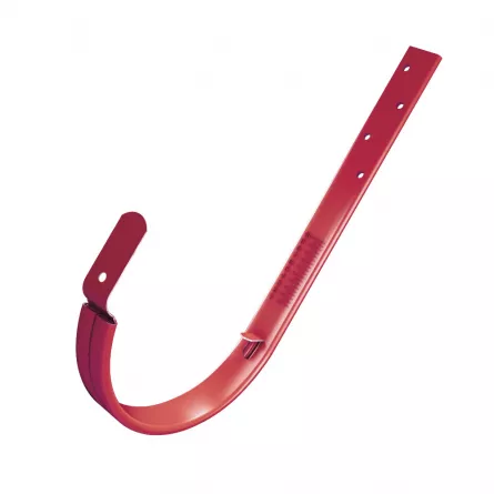 Diam. 125 mm x 90 mm - Carlig Pentru Jgheab Metalic Eco, Rufster, Rosu (RAL 3011), Diam. 125 mm