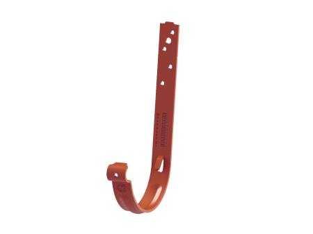Diam. 125 mm x 90 mm - Carlig Pentru Jgheab Metalic, Rufster, Rosu Caramiziu (RAL 8004), Diam. 125 mm
