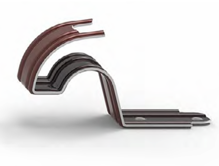 Accesorii de coama - Clema de Coama Presata, Evotek, Aluminiu, Rosu Caramiziu (RAL 8004)