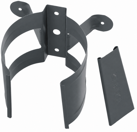 Diam. 125 mm x 90 mm - Colier Burlan, Bilka, RAL 7011 (Gri), 90 mm