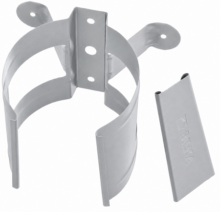 Diam. 125 mm x 90 mm - Colier Burlan, Bilka, RAL 9006 (Argintiu), 90 mm