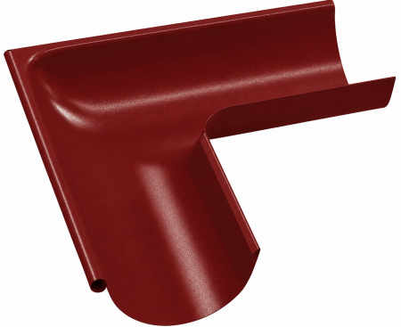 Acoperisuri - Coltar Exterior de 90 Grade Jgheab, Bilka, RAL 3009 (Rosu Maroniu), 125 mm