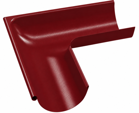 Acoperisuri - Coltar Exterior de 90 Grade Jgheab, Bilka, RAL 3011 (Rosu), 125 mm