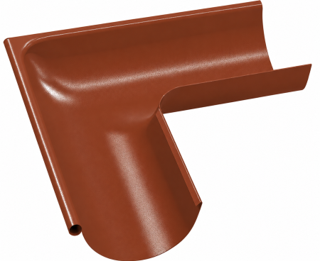Diam. 150 mm x 100 mm - Coltar Exterior de 90 Grade Jgheab, Bilka, RAL 8004 (Caramiziu), 150 mm