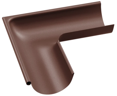 Acoperisuri - Coltar Exterior de 90 Grade Jgheab, Bilka, RAL 8017 (Maro Ciocolatiu) MAT, 125 mm