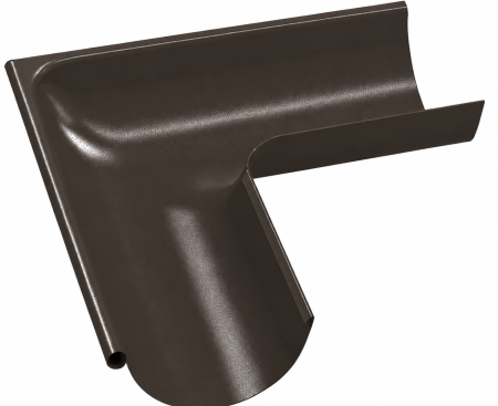 Diam. 150 mm x 100 mm - Coltar Exterior de 90 Grade Jgheab, Bilka, RAL 8019 (Maro Inchis), 150 mm