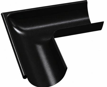 Acoperisuri - Coltar Exterior de 90 Grade Jgheab, Bilka, RAL 9005 (Negru), 125 mm