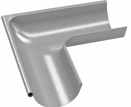 Acoperisuri - Coltar Exterior de 90 Grade Jgheab, Bilka, RAL 9006 (Argintiu), 125 mm