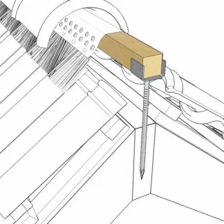 Cui Fixare Sipca Coama, Evotek, Zincat, 50 x 50 x 210 mm [1]