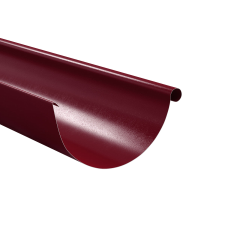 Diam. 125 mm x 90 mm - Jgheab Metalic, Bilka, RAL 3005 (Visiniu Inchis), 125 mm x 4000 mm, 0.6 mm