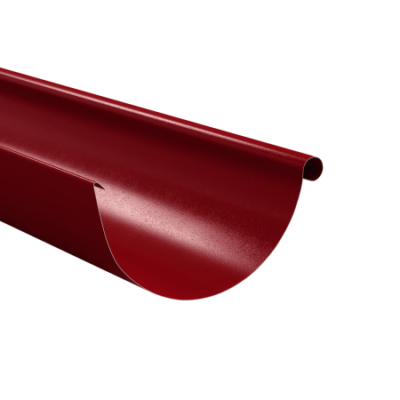 Diam. 125 mm x 90 mm - Jgheab Metalic, Bilka, RAL 3011 (Rosu), 125 mm x 4000 mm, 0.6 mm