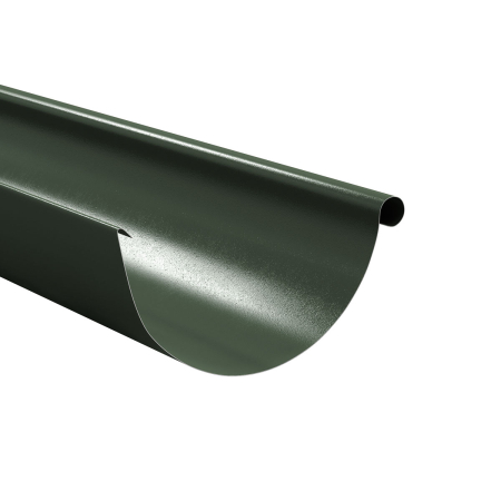 Diam. 125 mm x 90 mm - Jgheab Metalic, Bilka, RAL 6020 (Verde), 125 mm x 4000 mm, 0.6 mm