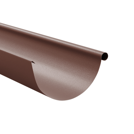 Diam. 125 mm x 90 mm - Jgheab Metalic, Bilka, RAL 8017 (Maro Ciocolatiu) MAT, 125 mm x 4000 mm, 0.6 mm