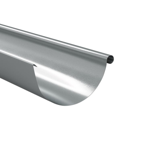 Diam. 125 mm x 90 mm - Jgheab Metalic, Bilka, RAL 9006 (Argintiu), 125 mm x 2000 mm, 0.6 mm