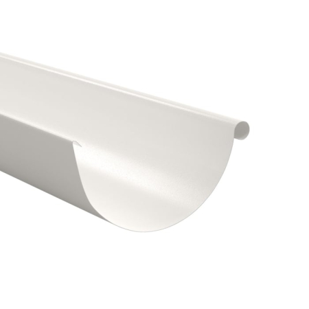 Diam. 125 mm x 90 mm - Jgheab Metalic, Bilka, RAL 9010 (Alb), 125 mm x 2000 mm, 0.6 mm