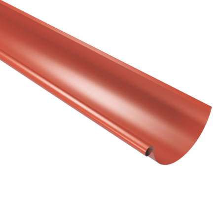 Diam. 125 mm x 90 mm - Jgheab Metalic, Rufster, Caramiziu (RAL 8004), Diam. 125 mm, L = 4 m