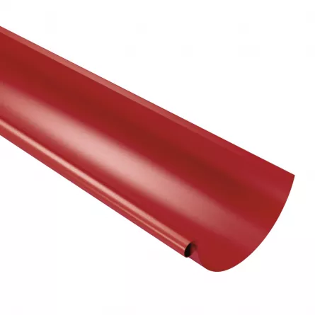 Diam. 150 mm x 100 mm - Jgheab Metalic, Rufster, Roșu Maroniu (RAL 3009), Diam. 150 mm, L = 2 m