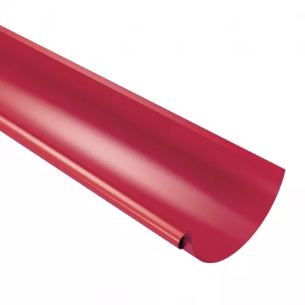 Diam. 125 mm x 90 mm - Jgheab Metalic, Rufster, Rosu (RAL 3011), Diam. 125 mm, L = 4 m