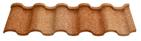 Acoperisuri tigla cu roca vulcanica - Panou Țiglă Metalică cu Rocă Vulcanică – Novatik Natura, Roman, Sand, 370 x 1320 x 0,45 mm