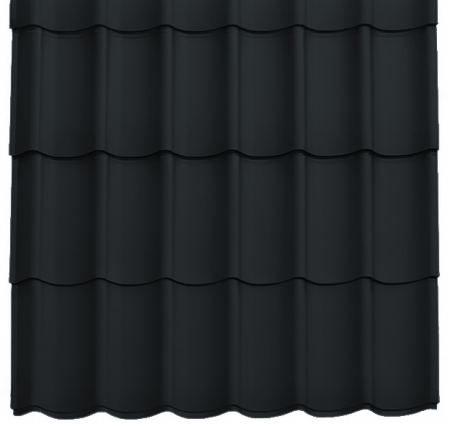 Acoperisuri tigla metalica - Panou Țiglă Metalică Novatik Practik Active - Gri Antracit (RAL 7016) Mat, 0.50 mm, 1155 × 1200 mm, 1.386 mp