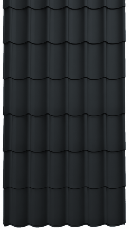 Acoperisuri tigla metalica - Panou Țiglă Metalică Novatik Practik Active - Gri Antracit (RAL 7016) Mat, 0.50 mm, 2205 × 1200 mm, 2.646 mp