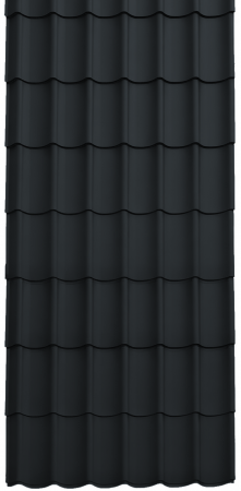 Acoperisuri tigla metalica - Panou Țiglă Metalică Novatik Practik Active - Gri Antracit (RAL 7016) Mat, 0.50 mm, 2555 × 1200 mm, 3.066 mp