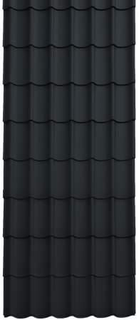 Acoperisuri tigla metalica - Panou Țiglă Metalică Novatik Practik Active - Gri Antracit (RAL 7016) Mat, 0.50 mm, 2905 × 1200 mm, 3.486 mp