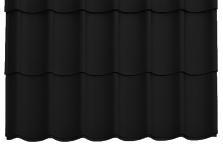 Tipuri de acoperis - Panou Țiglă Metalică Novatik Practik Active - Negru (RAL 9005) Mat, 0.50 mm, 805 × 1200 mm, 0.966 mp