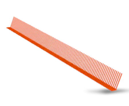 Accesorii streasina si dolie - Piaptan Streasina, Evotek, PVC, Rosu Caramiziu (RAL 8004), 60 x 1000 mm