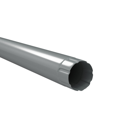 Diam. 150 mm x 100 mm - Prelungitor Burlan Metalic, Bilka, RAL 9006 (Argintiu), 100 mm x 1000 mm, 0.60 mm