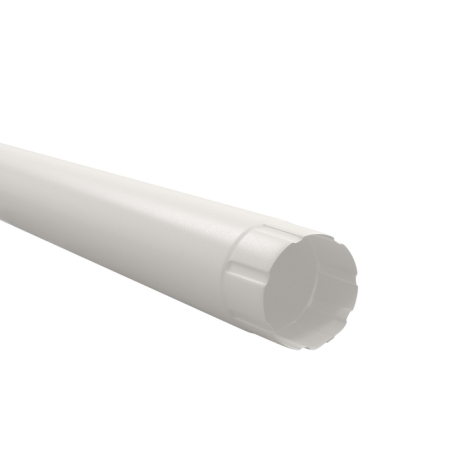 Diam. 125 mm x 90 mm - Prelungitor Burlan Metalic, Bilka, RAL 9010 (Alb), 90 mm x 1000 mm, 0.60 mm