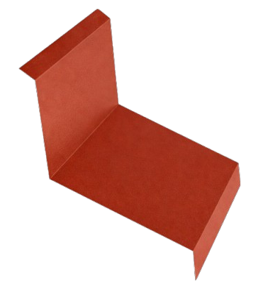 Accesorii acoperis tigla metalica - Profil Calcan Perete, Novatik, Practick, Caramiziu (RAL 8004) MAT, 0.50 mm, 2000 mm