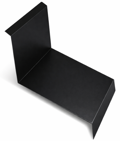 Accesorii acoperis tigla metalica - Profil Calcan Perete, Novatik, Practick, Negru (RAL 9005) MAT, 0.50 mm, 2000 mm