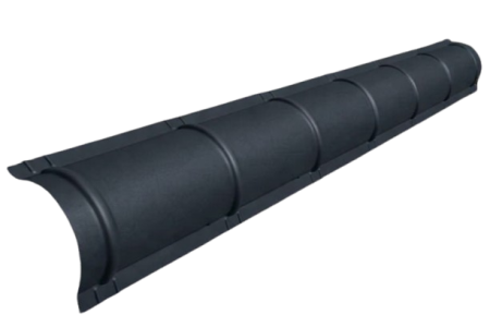 Accesorii acoperis tigla metalica - Profil Coama Semirotunda, Novatik, Practick, Gri Antracit (RAL 7016) MAT, 0.50 mm, 2000 mm