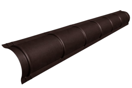 Accesorii acoperis tigla metalica - Profil Coama Semirotunda, Novatik, Practick, Maro Ciocolatiu (RAL 8017) MAT, 0.50 mm, 2000 mm