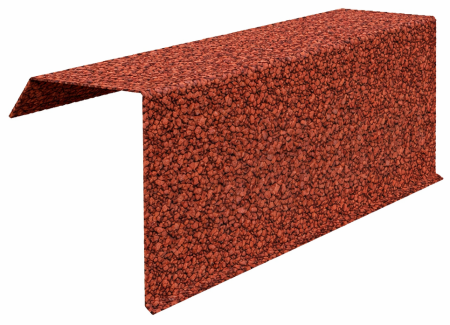  Accesorii acoperis tigla cu roca vulcanica - Profil Fronton, Novatik Natura, Red Clay, 278 x 1390 mm